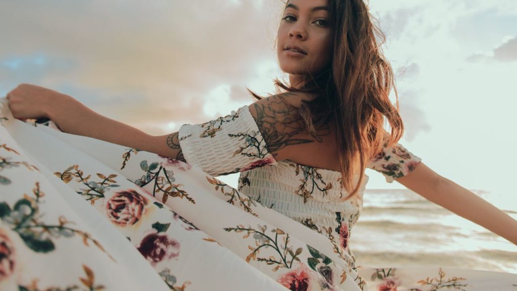 belle robe fleurs