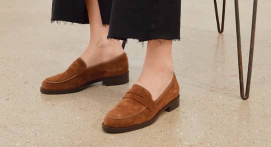 mocassins pour femme en daim
